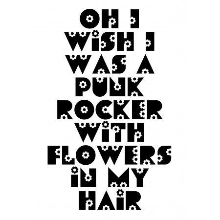 Song Lyrics Poster Print - Punk Rocker